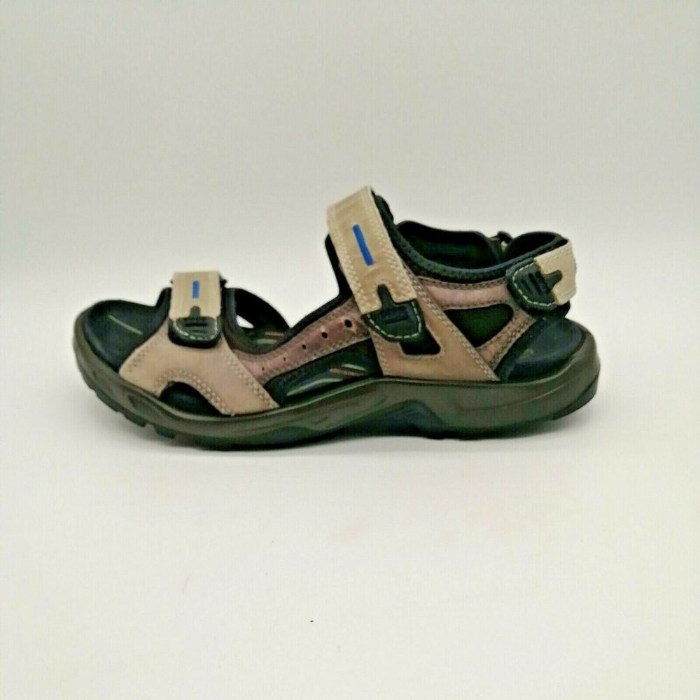 Ecco Flat Heel Strappy Hook & Loop Sandal EUR 43